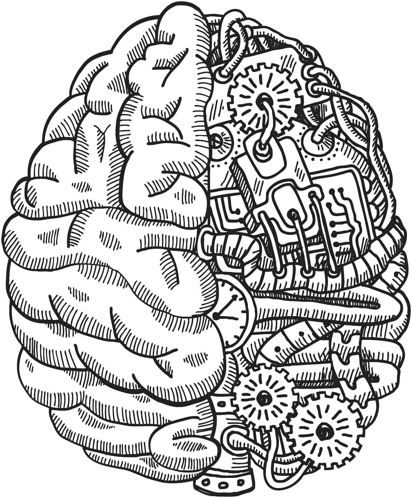 brain/computer logo